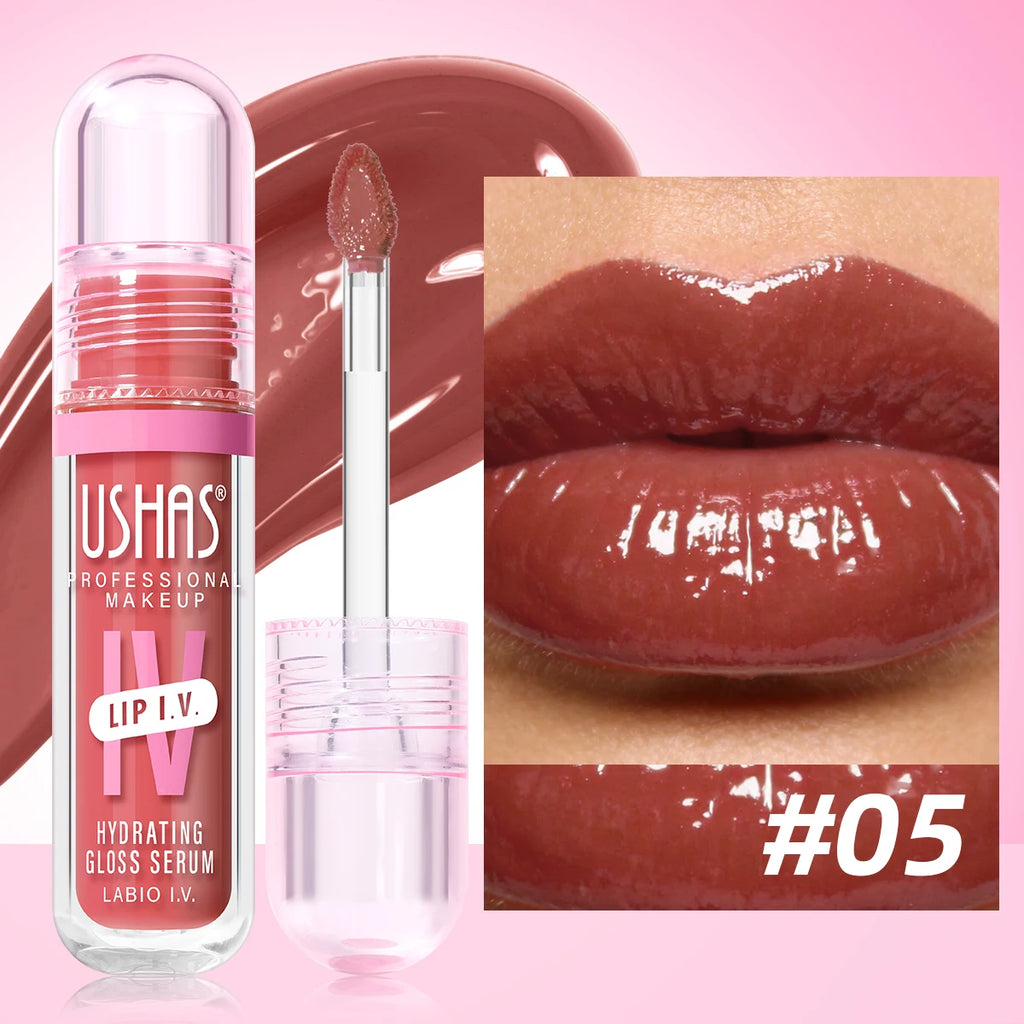 USHAS Hydrating Lip Gloss – Mirror Finish & Long-Lasting Color