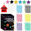 1400 Pcs Star Hydrocolloid Pimple Patches – Multi-Color Concealer Hydrocolloid Pimple Patches Oasis Select 1400 pieces