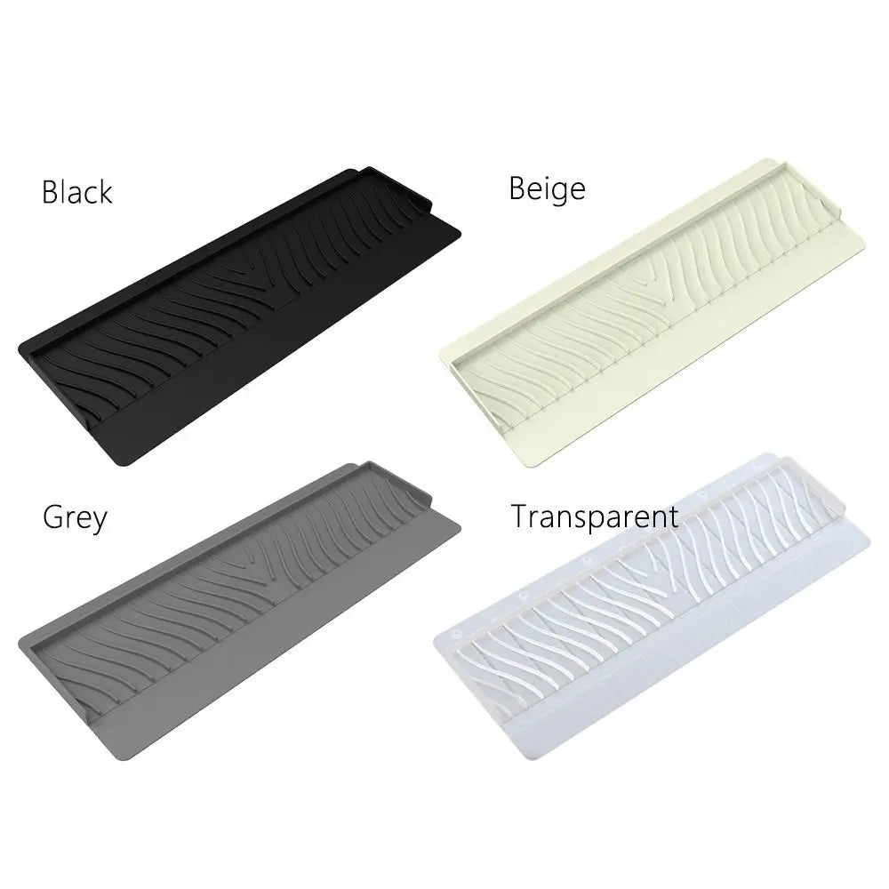 Durable Silicone Sink Splash Guard Sucker Can Be Cropped Sink Edge Protector Non-Slip Oil-Proof Drainage Mat Bathroom Oasis Select