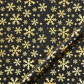 Black and Gold Foil Christmas Wrapping Paper – Reindeer & Snowflake Design on Glossy Coated Sheets for Holiday Gifts Oasis Select Style 2-50x70cm