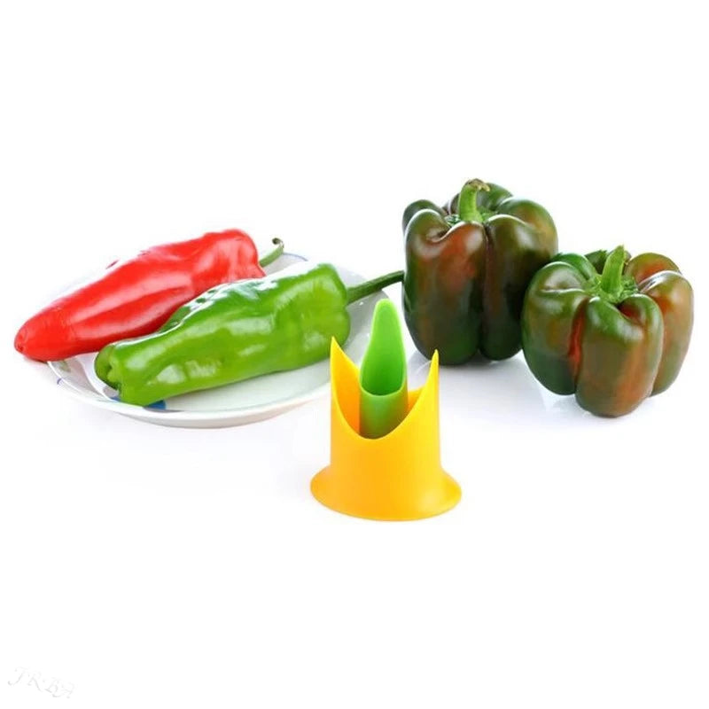 2pcs Pepper Core And Seed Remover, Plastic Pepper Core Remover, Multifunctional Kitchen Pepper Seed Remover, Kitchen Tools Oasis Select
