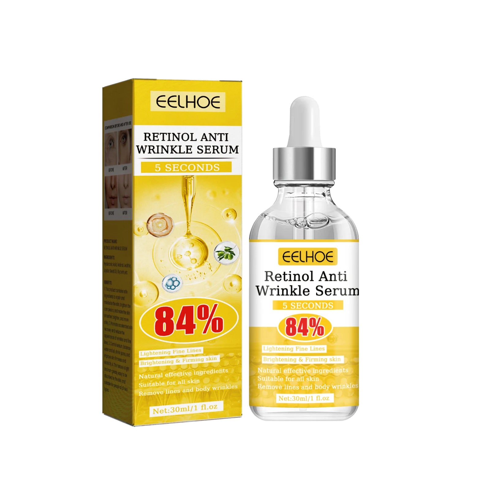 Eelhoe Retinol Face Serum – Anti-Wrinkle & Hyaluronic Acid Anti-Aging Face Serum Oasis Select Essence