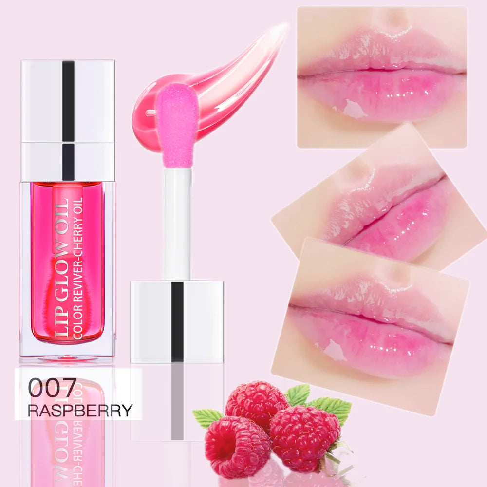 Hydrating Lip Glow Oil, Moisturizing Transparent Plumping Lip Gloss, Tinted for Lip Care and Dry Lip,Ideal Gift For Mother's Day Oasis Select