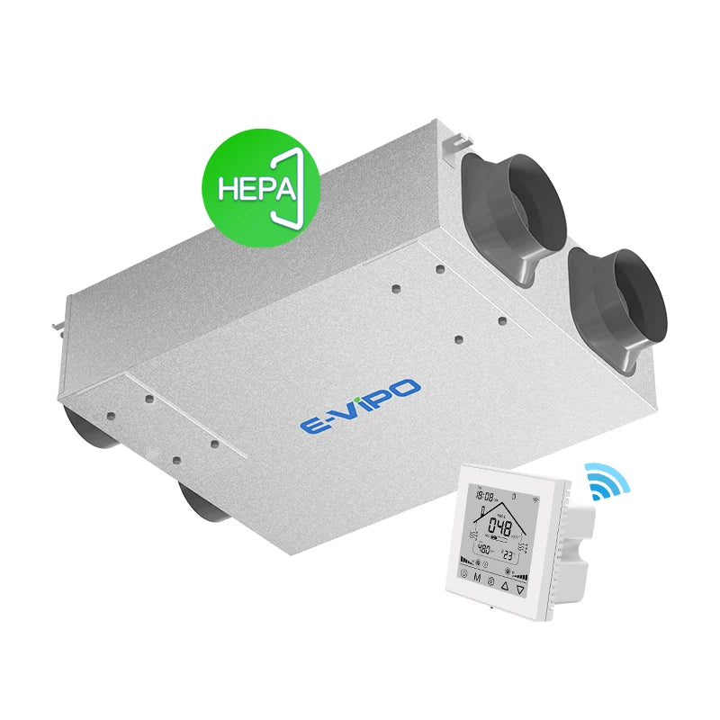 HVAC Air Heat Exchanger, Central Duct System, Fresh Air Ventilation System Oasis Select Silver Heating ventilation