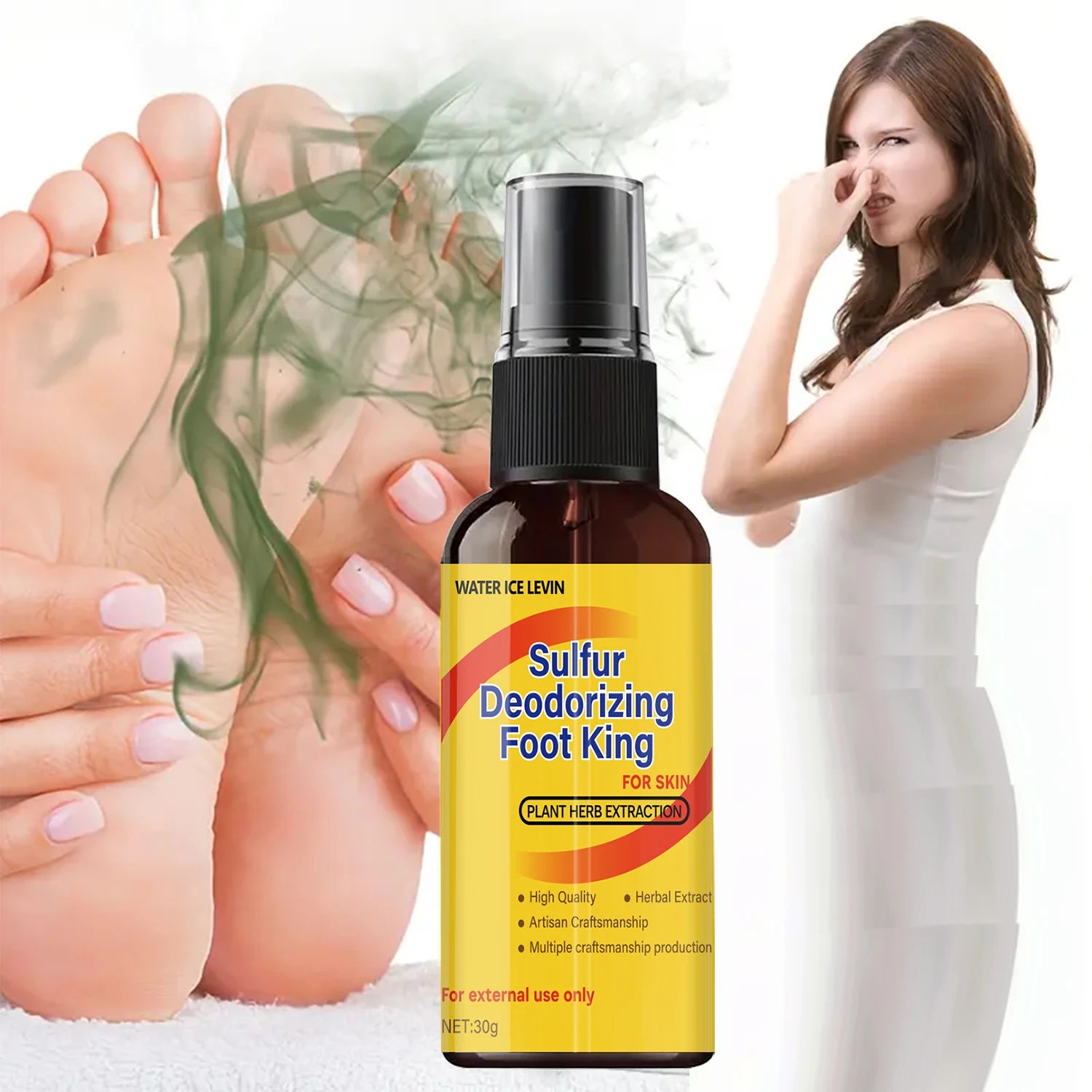 Sulfur Herbal Foot Spray – Odor Control & Moisturizing Foot Deodorant Spray Oasis Select