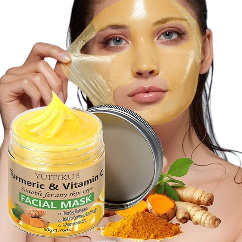 YUITIKUE Turmeric & Vitamin C Face Mask – Brighten & Glow
