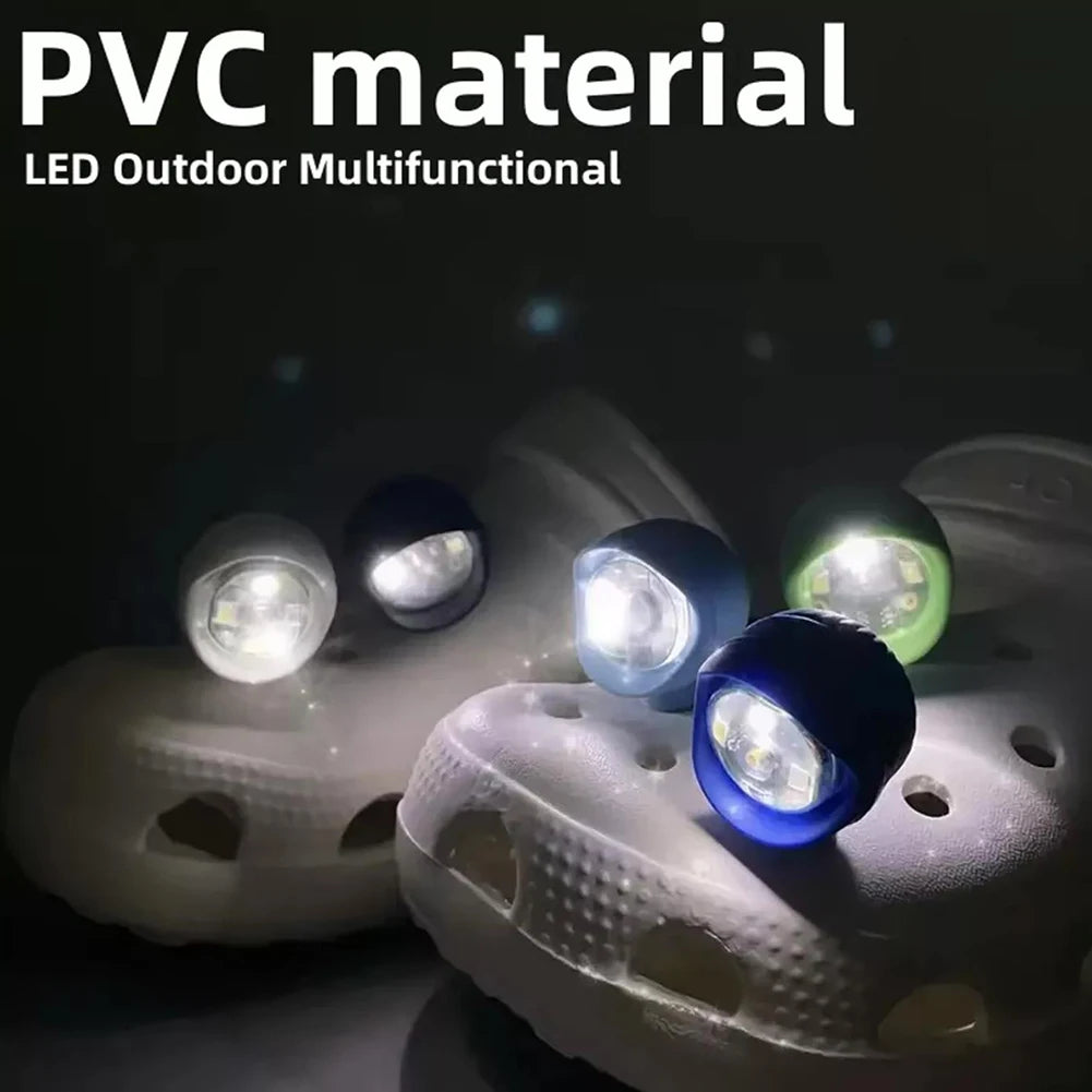 LED Clog Shoe Lights – 2pc USB Rechargeable Waterproof Headlights Shoe Lights Oasis Select