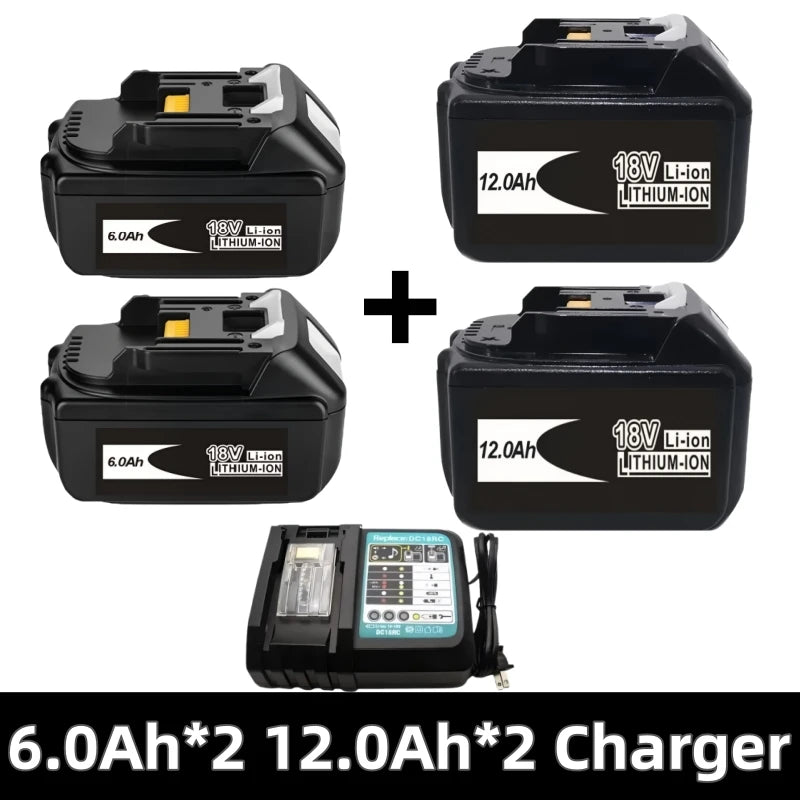 18V 12.0Ah battery for replacement Makita LXT BL1860B BL1860 BL1850 lithium-ion power tool battery Original 100NEW Oasis Select 6.0x2 12.0x2 charger