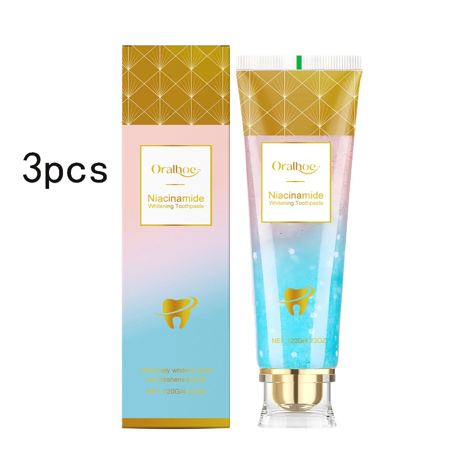 Niacinamide Whitening Toothpaste Dental Stains Removing Prevent Bad Breath Oral Cleaning Refreshing Reduces Plaque Toothpaste Oasis Select 360g boxed