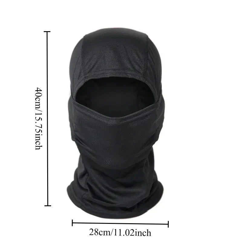 1pcs Summer Outdoor Camo Stretch Quick-Dry UV Protection Face Cover Breathable Comfortable Sun Protection Headgear for Cycling Oasis Select black