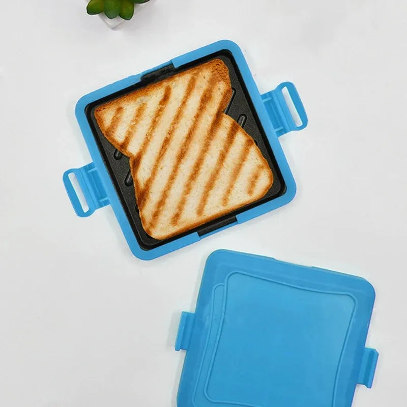 Microwave Oven Specific Baking Tray Waffle Sandwich Square Double-sided Silicone Baking Tray Baking Tool Oasis Select