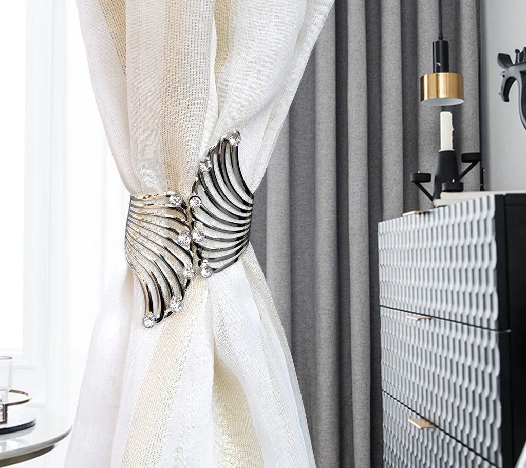 Angel's wing curtain strap modern simple curtain clip without punching and installation of metal decorative curtain buckle Oasis Select