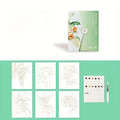 A Set of Creative Watercolor Painting Tools - Adult Coloring Book with Landscape and Floral Patterns Oasis Select light green