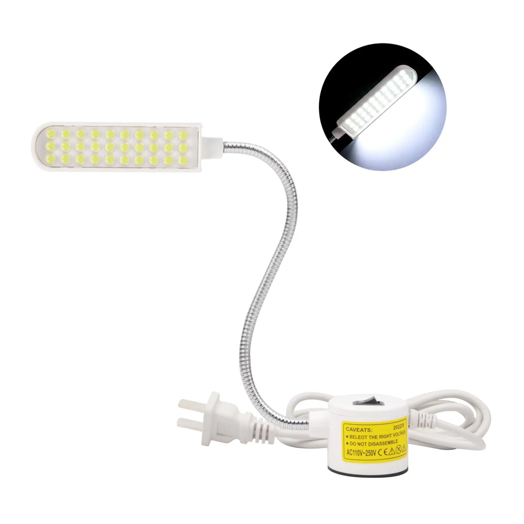 10/30LEDs Sewing Machine Light LED Portable Work Light,Flexible Gooseneck Lampe with Magnetic Base for Workbench Lathe Oasis Select 30LEDs