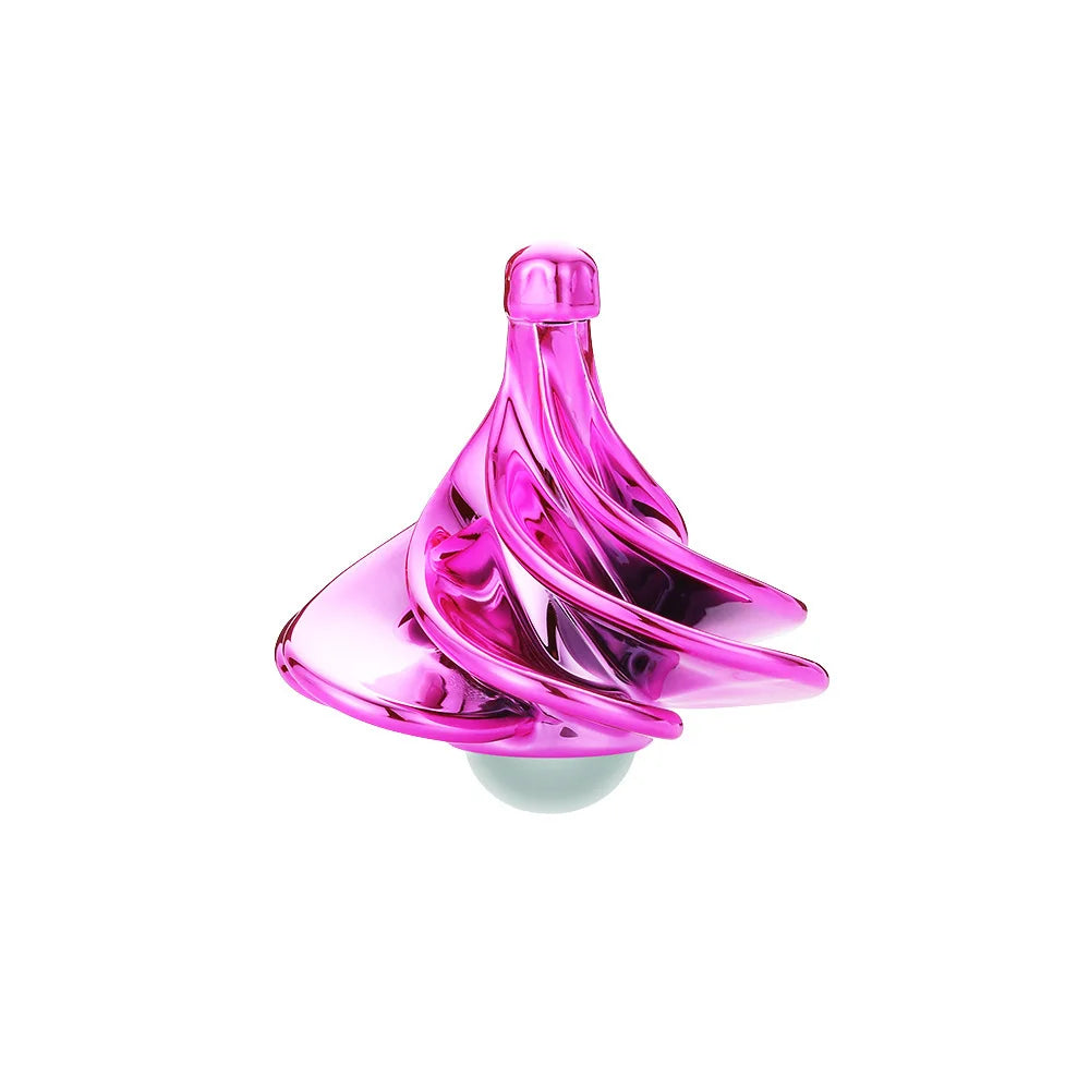 Wind Up Desktop Toy Rotating Kinetic Spinner Fidget Stress Relief Gift for Adults Office Desk Birthday Christmas Present Oasis Select pink