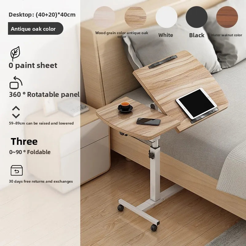 Multi-functional Popular mobile lifting bedside table laptop computer desk for office use, can lift simple table Durable Oasis Select T01 Ancient Elephant