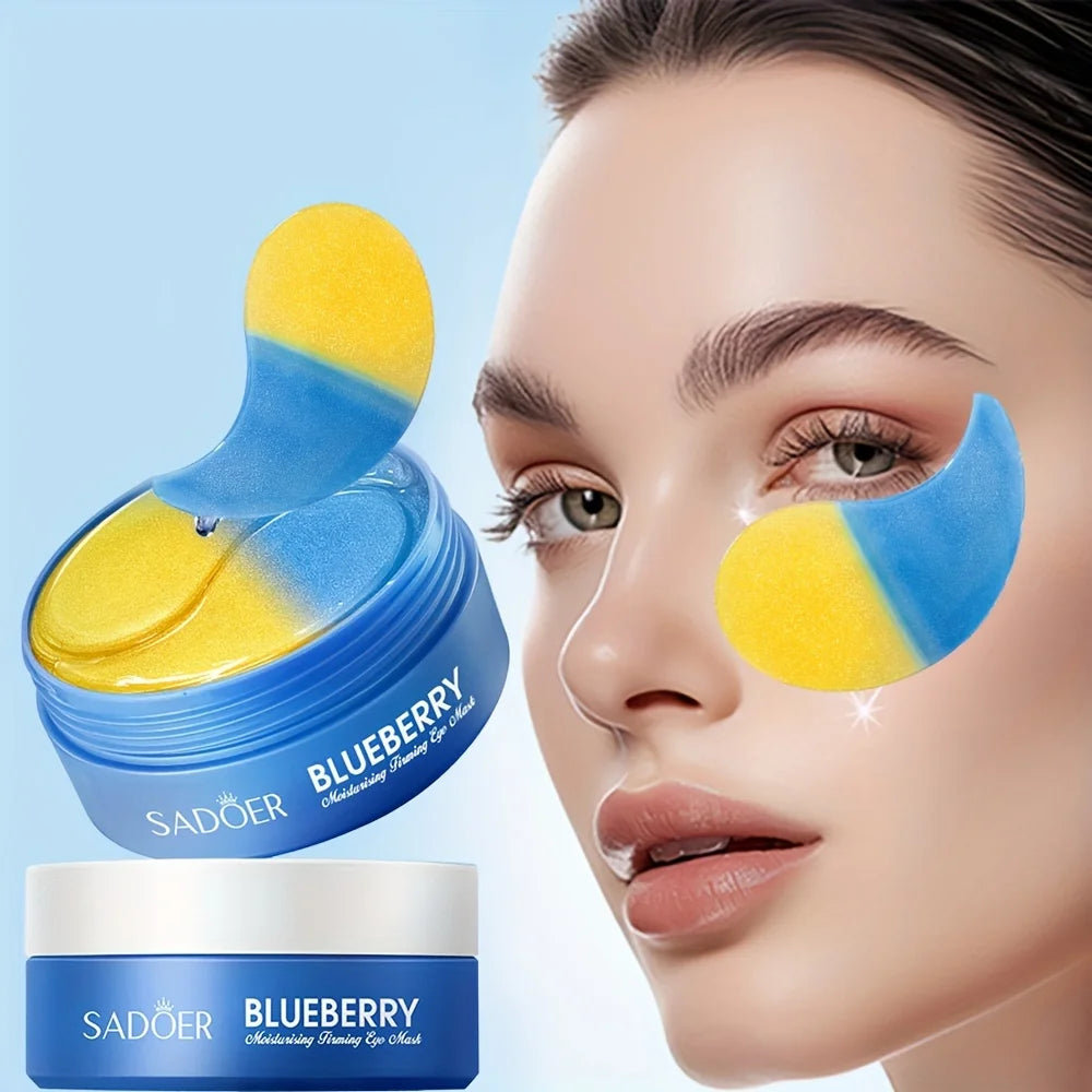 Blueberry Eye Mask,Nourishing And Moisturizing Eye Light Beige,Hydrating Eye Mask 30pairs/bottle-1 bottle Oasis Select