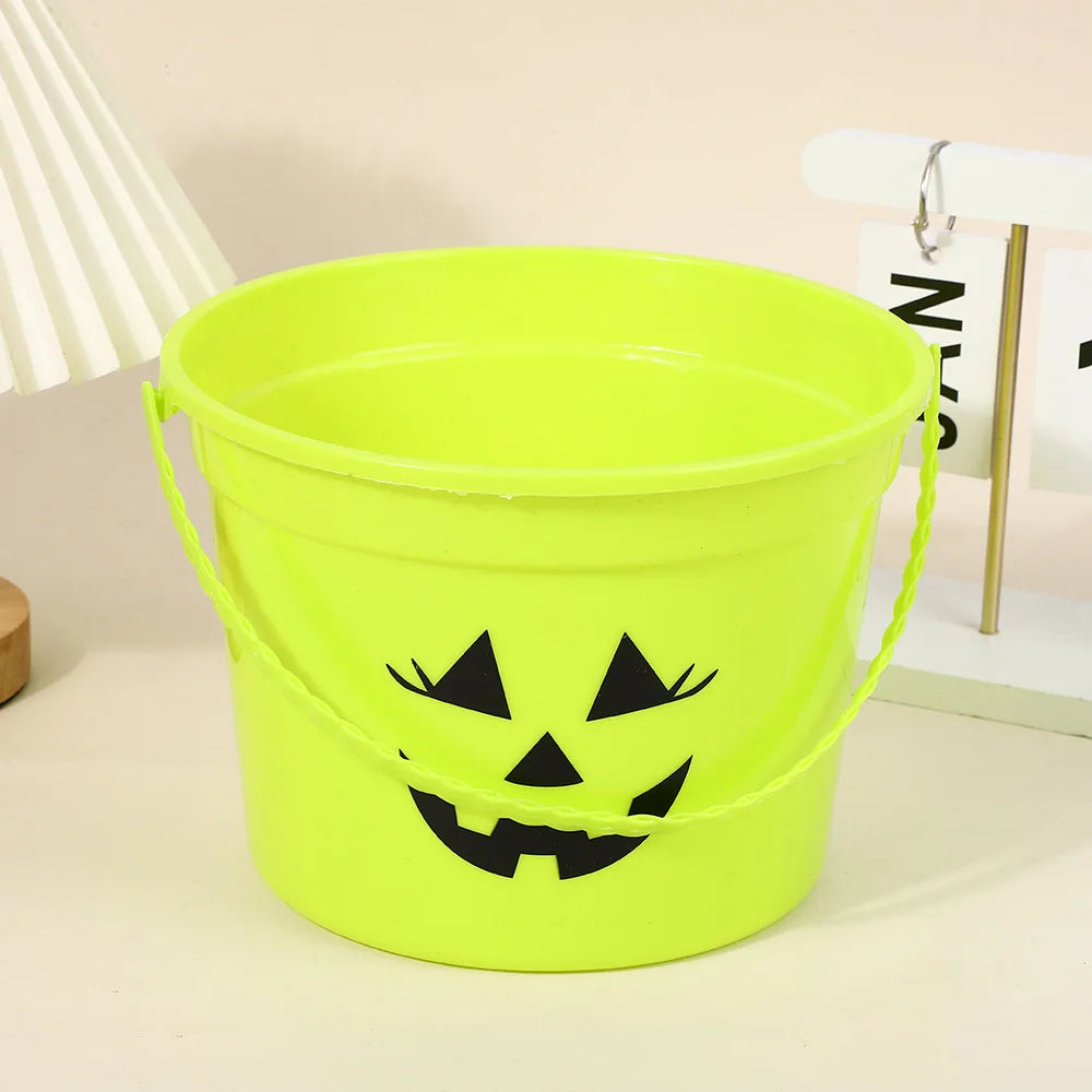 Pumpkin Bucket Trick or Treat Bucket Party Supply Halloween Candy Container Halloween Bucket Oasis Select Green