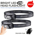 500 Lumen LED Headlamp USB Rechargeable Motion Sensor