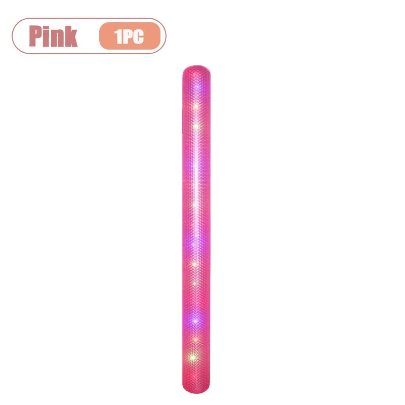 1-3PCS Inflatable Swim Stick Floating Pool Noodle with LED for Kids Adults Swimming Training Water Play Beach Party Supplies Oasis Select Pink-1PC