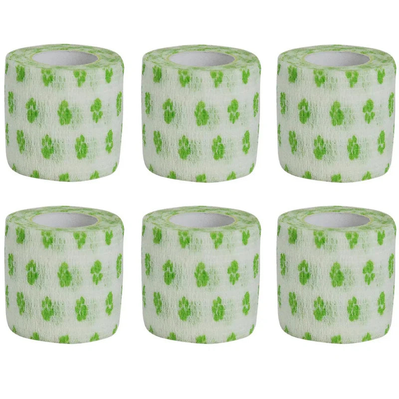 6/12/15Pcs Printed Medical Self Adhesive Elastic Bandage Colorful Sports Wrap Tape for Finger Joint Knee First Aid Kit Pet Tape Oasis Select