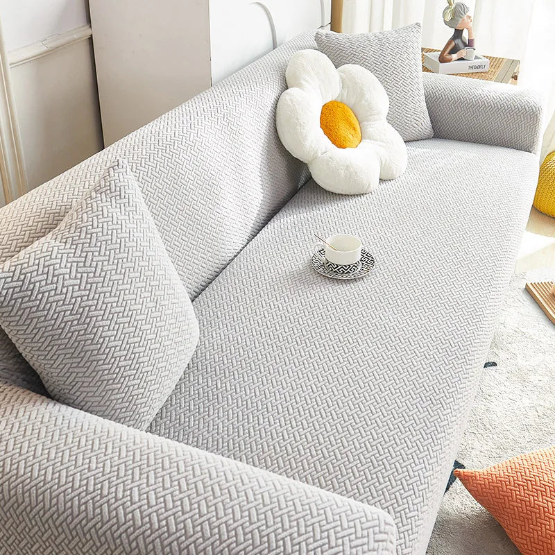 New Multi-functional Sofa Cover All-inclusive Universal Anti-cat Scratch Elastic One-piece Sofa Cover Sofa Covers Oasis Select 5 people 305-360cm gray