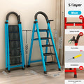 Ladder, zigzag ladder, folding ladder, three four five six step ladder, thickened carbon steel engineering ladder Oasis Select Bluefivestep
