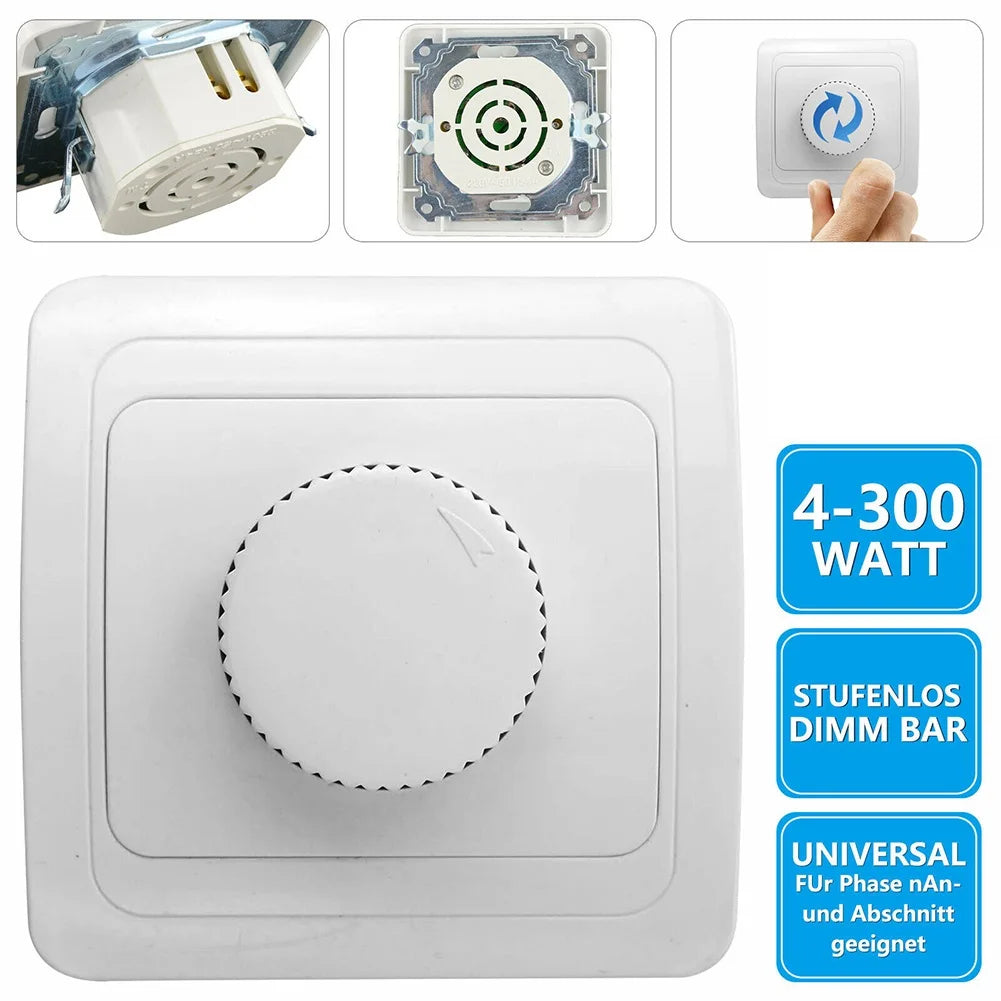 230V LED Dimmer Switch Light Adjustable Brightness Controller 4 To 300W For Flush-Mounted Dimmable Lamps Oasis Select Default Title