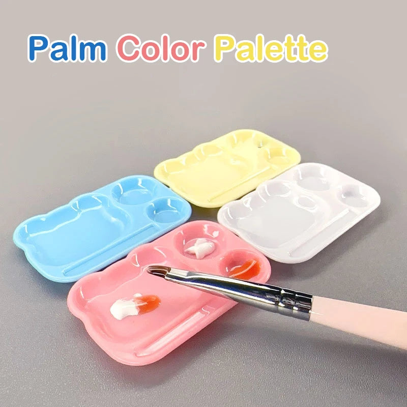 Mini Nail Art Mixing Palette – Cute Cartoon Reusable Tray for Gel Polish, Acrylic Paint & DIY Manicure Oasis Select
