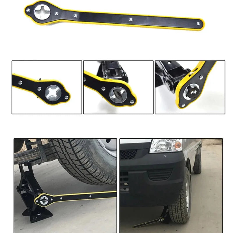 Labor-Saving Scissor Jack Ratchet Wrench – Tyre Lug Tool Car Jack Wrench Oasis Select