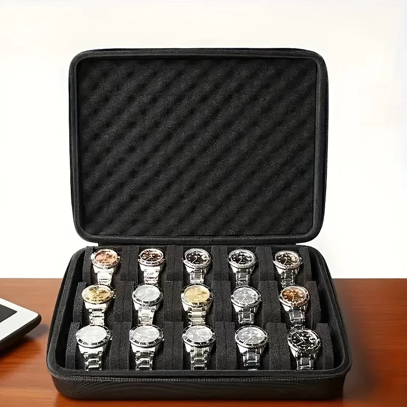 Advanced Watch Storage Box, 15 Card Slot Watch Storage Box, Portable Jewelry Storage Box,Display Cabinet, Suitable For Home Oasis Select