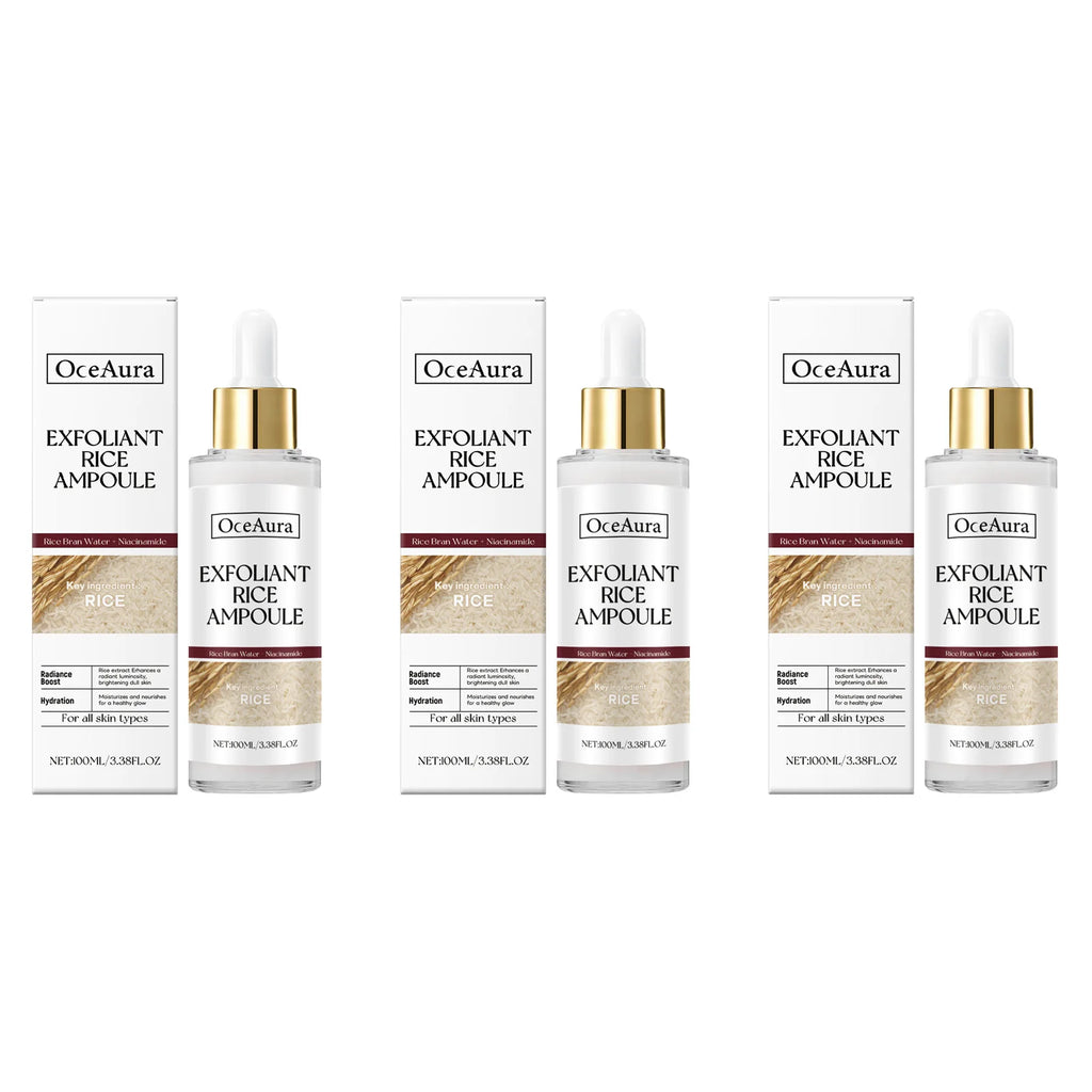 OceAura Rice Exfoliating Essence – Dead Skin & Brightening 100ml Exfoliating Essence Oasis Select 3 x 100ml Boxed