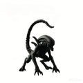 Alien Sci-Fi Monster Sculpture 3D Printed Dark Fantasy Figurine Gothic Desktop Collectible Ornament for Game Room Decor Gift ﻿ Oasis Select black