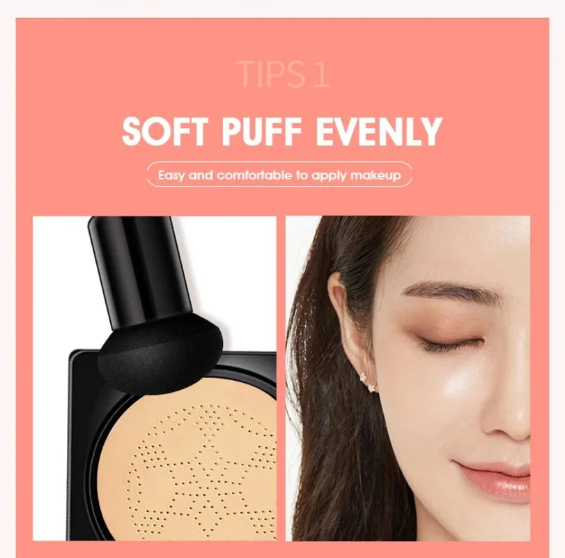 BIOAOUA Mushroom Air Cushion BB CC Cream Foundation Concealer