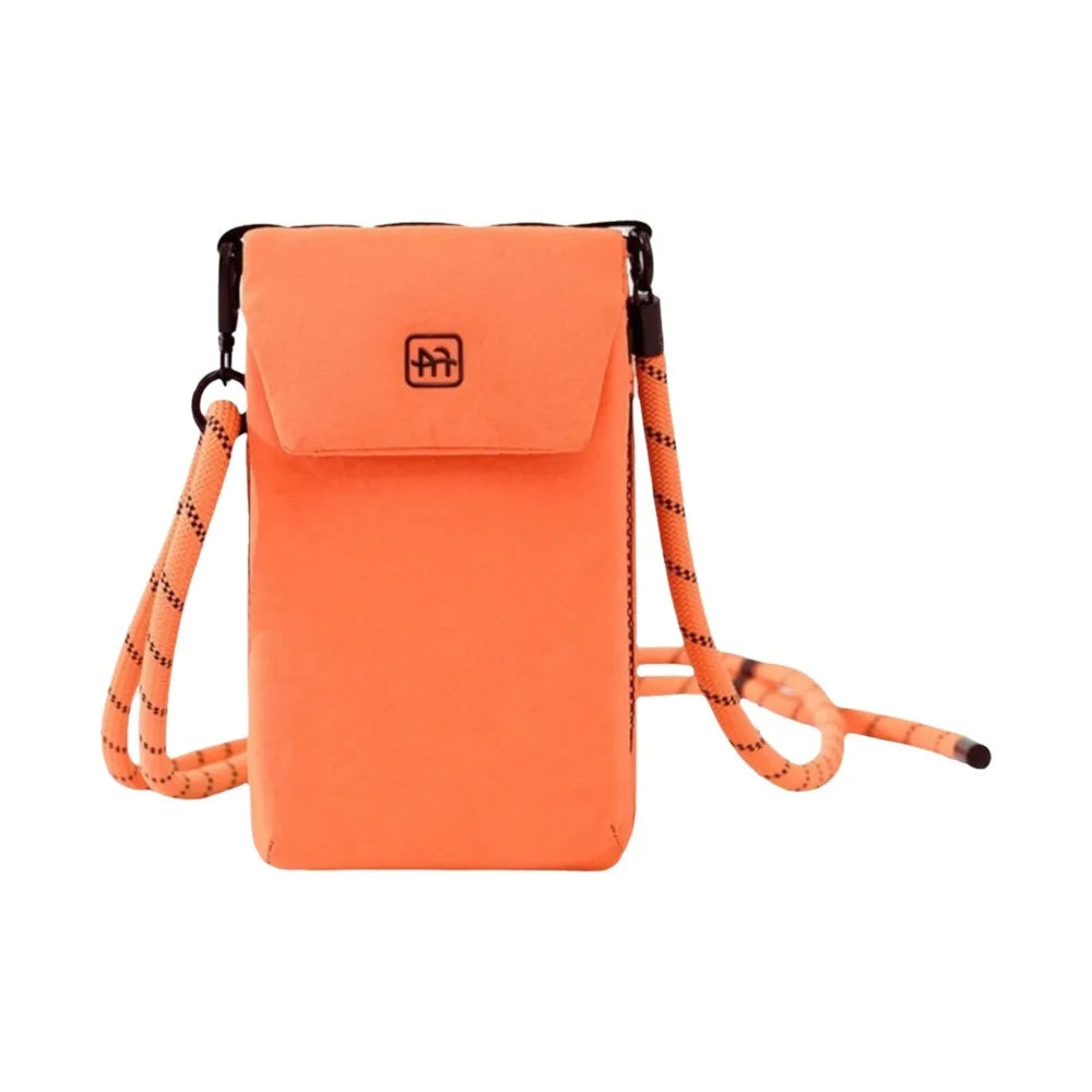 Nylon Mobile Phone Bag Waterproof Vertical Storage Crossbody Bag Zipper Closure Lightweight Phone Purse Women's Use Oasis Select Orange