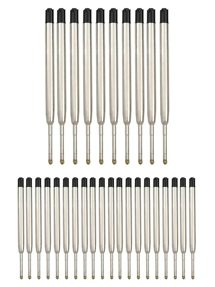 10/20/40Pcs L:3.9 In Ballpoint Pen Refills for Parker Pens Medium Point blue red Black Ink Rods for Writing Office Stationery Oasis Select 30pcs Black