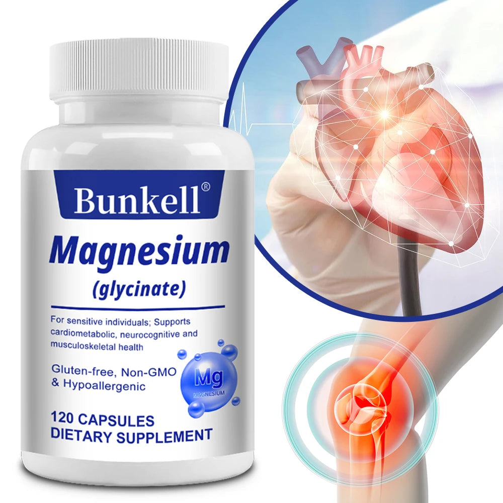 Magnesium Glycinate 120 Veggie Caps – Sleep, Muscle & Heart Magnesium Supplement Oasis Select