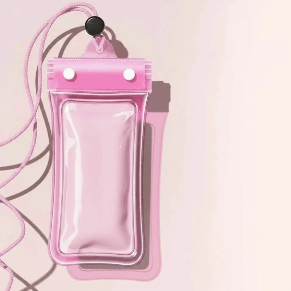 Adjustable Strap Waterproof Phone Pouch Sealed Lightweight Crossbody Dry Bag PVC ABS Transparent Hanging Neck Bag for Gifts Oasis Select Pink