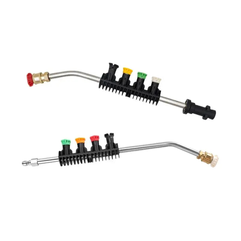Pressure Washer Extension Wand 30° Curved For Karcher And Lavor 1/4" Quick Connect Power Lance Extension Wand With 5 Nozzles Oasis Select