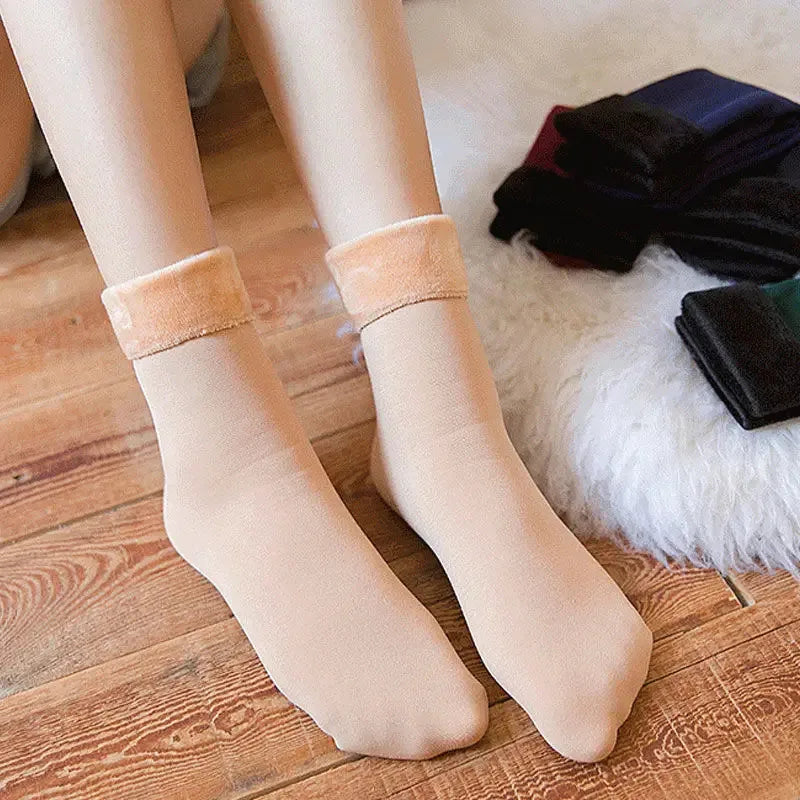 1/2/3/4pairs Winter Warm Women Socks Soft Thicken Thermal Plush Socks Velvet Wool Snow Boots Floor Socks Home Sleeping Sock Oasis Select