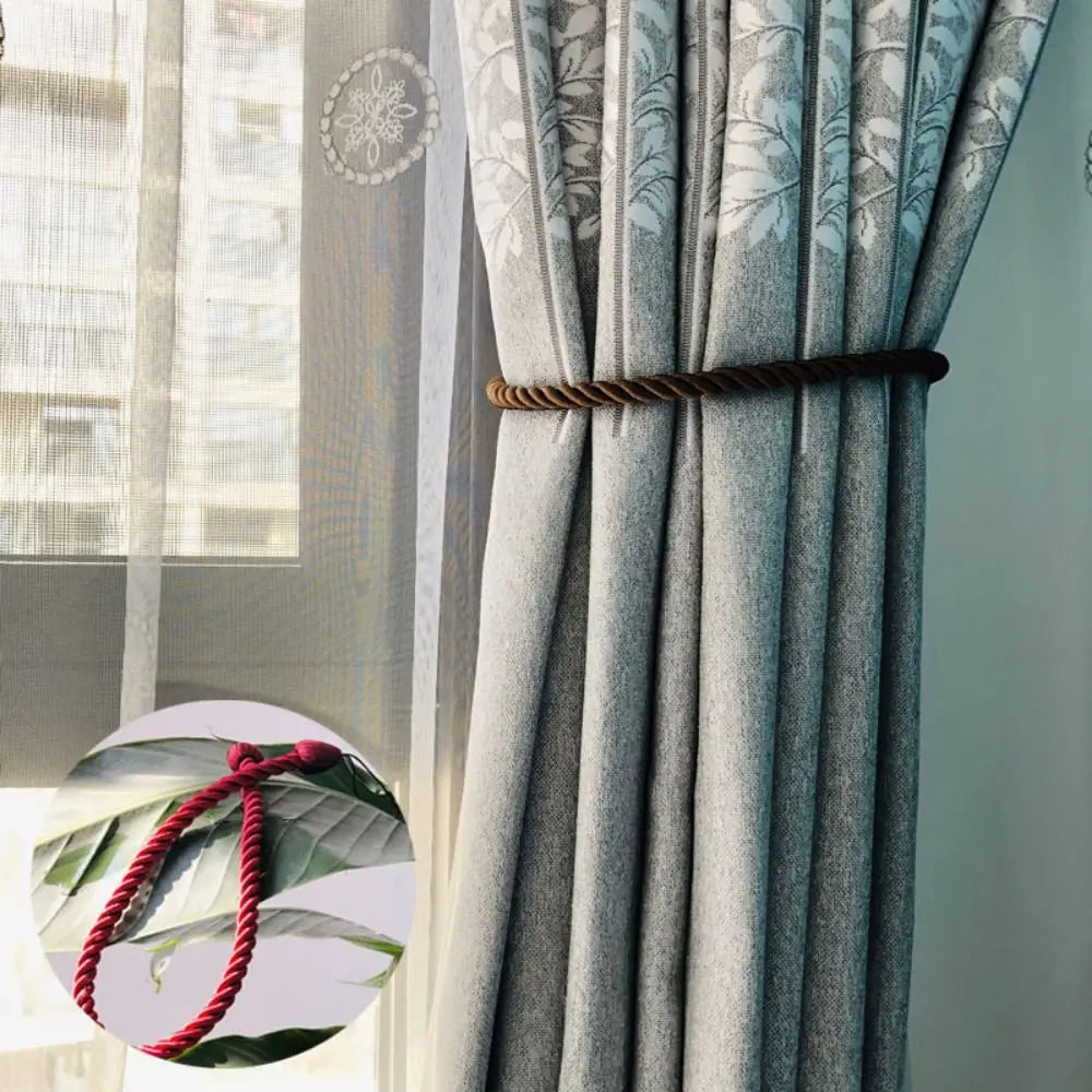 Handmade Woven Curtain Tiebacks 2-Pack – Multicolor Boho Style