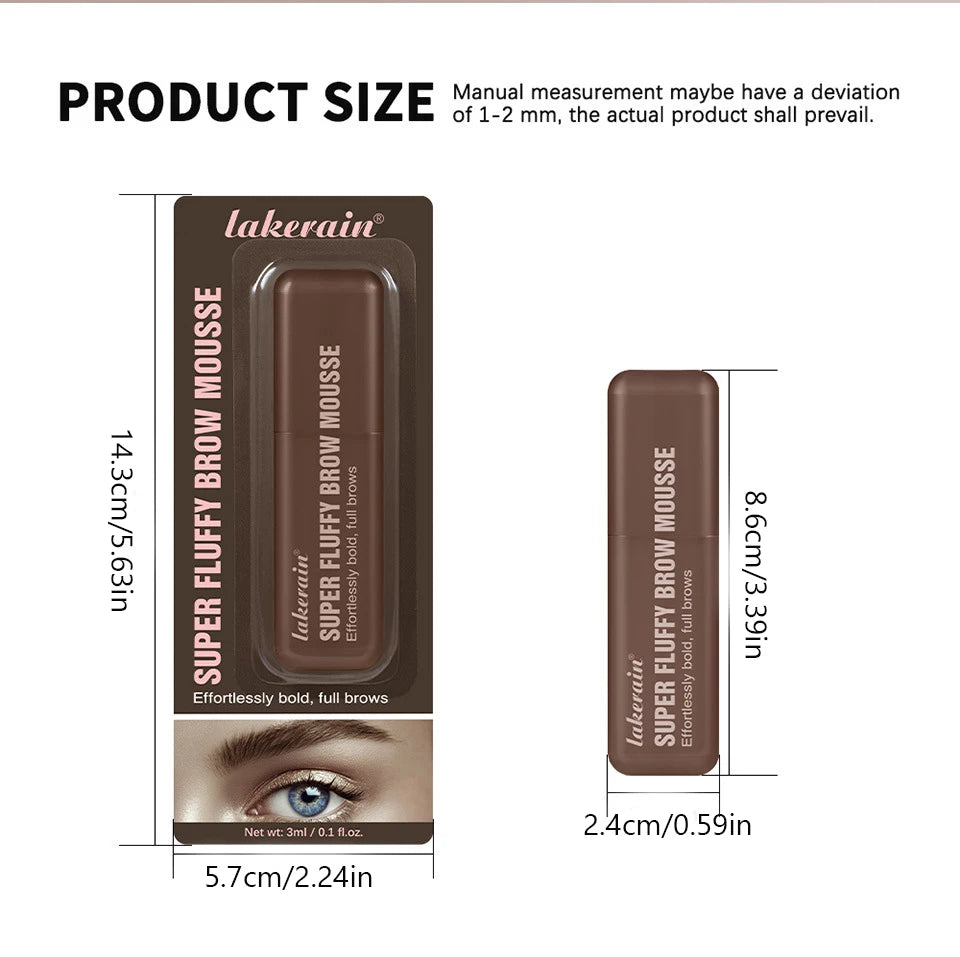 3mlBrow Volumizing Mousse, 3D Long Lasting Eyebrow Gel Cream, Natural Shaping Eyebrow Tint Makeup Oasis Select