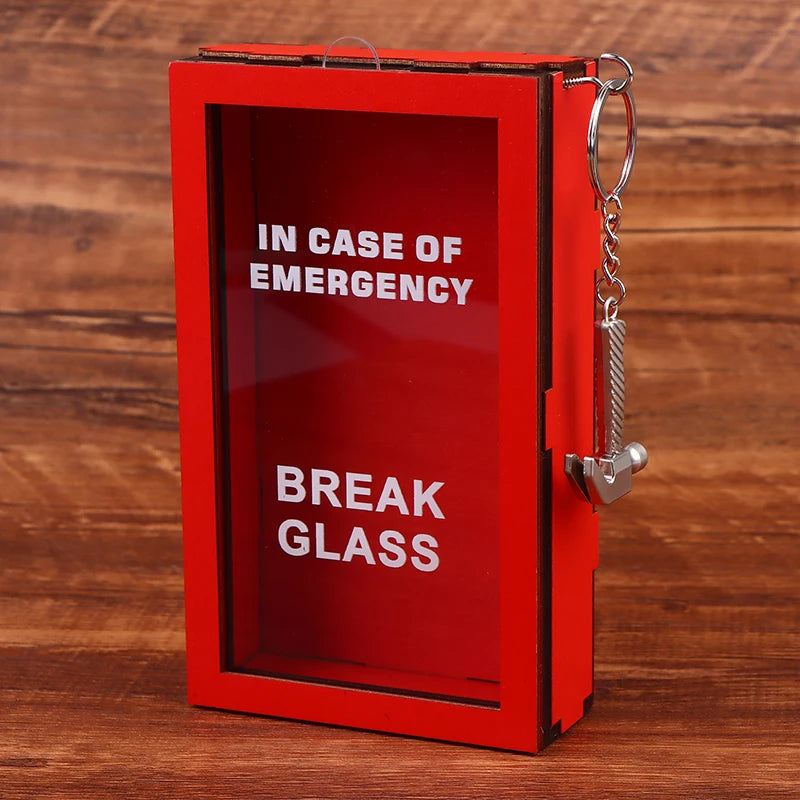 Funny Break In Case Emergency Gift Box With Hammer Gift Packaging Case Red Gag Gift Organizer For Birthday Holiday Oasis Select 02