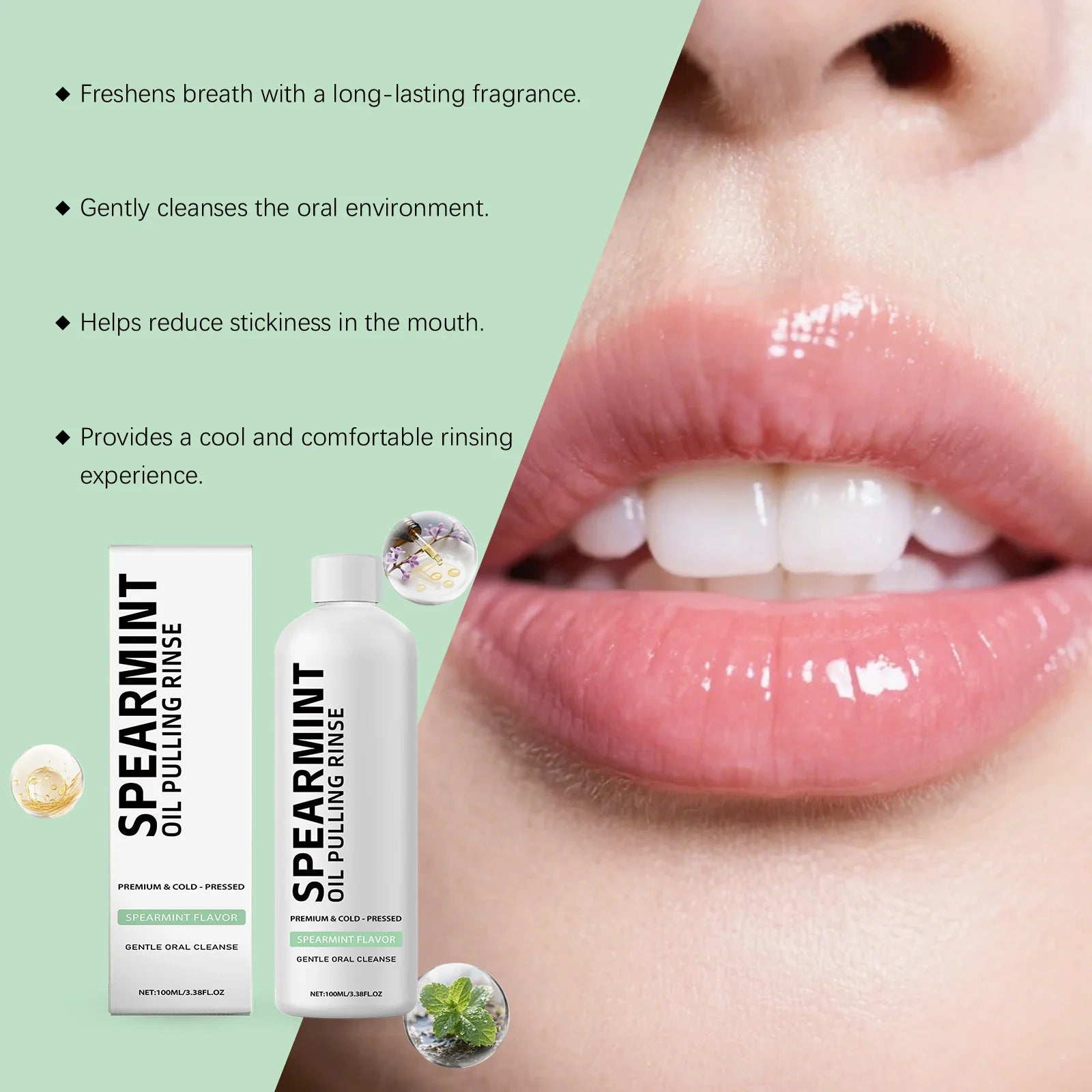 Orchid Mint Mouthwash Remove Odorfresh Breath Clean Oral Hygiene Relieve Gum Discomfort Reduce Food Residue Oral Care Mouthwash Oasis Select