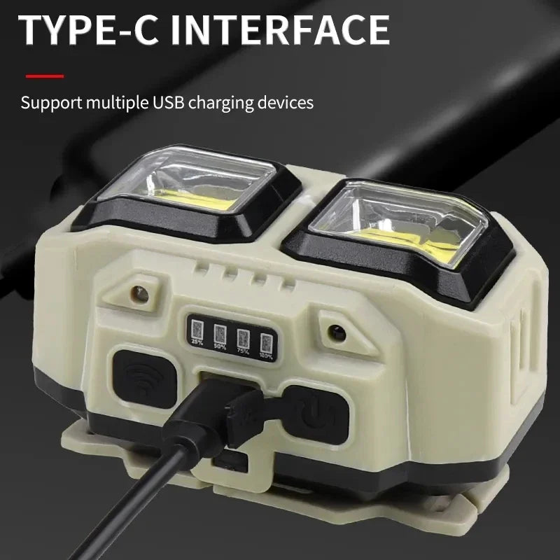Powerful LED HeadlampTorch USB Rechargeable Flashlight Headlight Waterproof Head Light Camping Fishing Mining Light Lamp Torch Oasis Select