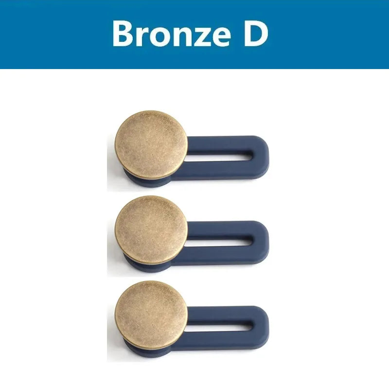 3/6/9pcs Jeans And Pants Button Extenders Universal Wait Expanander For Women And Men Instant Band Extension Solution Oasis Select 3pcs Bronze D