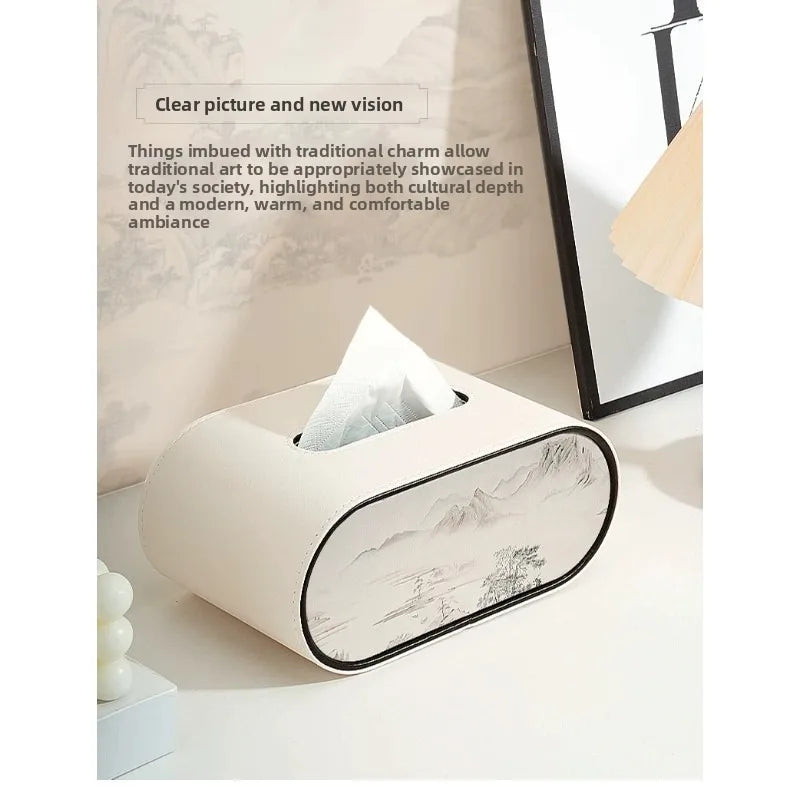 Tissue Box Luxury Creative Desktop Paper Holder Premium Decor Accessory For Living Room Household Daily Storage Ornament Oasis Select