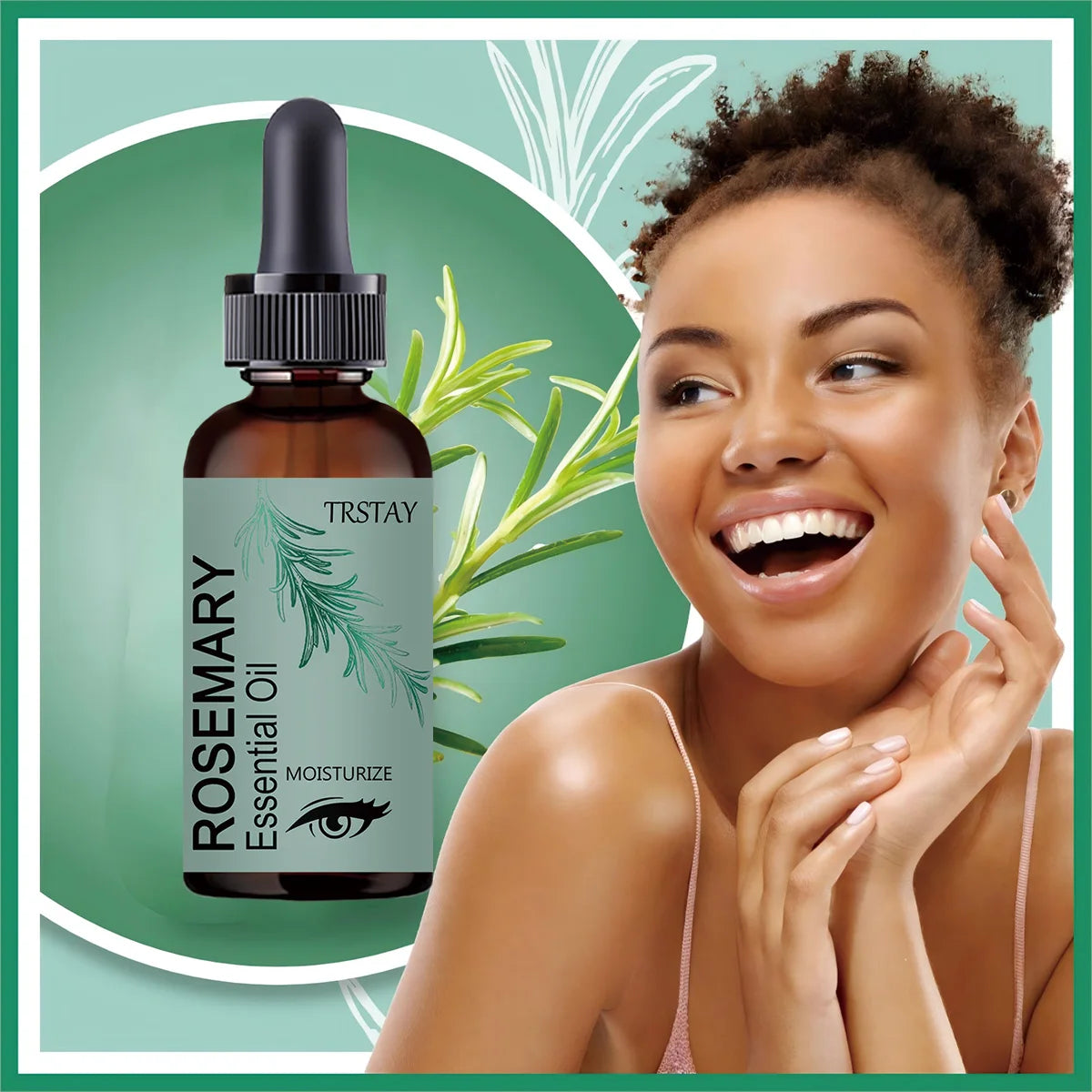 TRSTAY Pure Rosemary Essential Oil – Hair, Skin & Diffuser