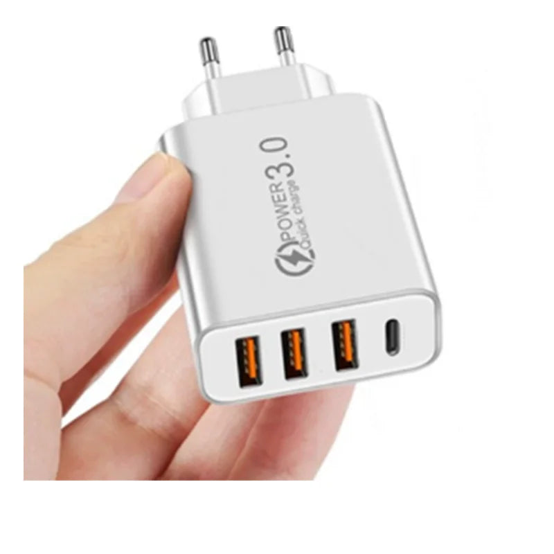 20W USB Charger QC 3.0 Type C PD Fast Charge For iPhone 12 13 Max Samsung S21 Huawei Xiaomi Mobile Phone EU/US Plug Wall Charger Oasis Select EU Plug White