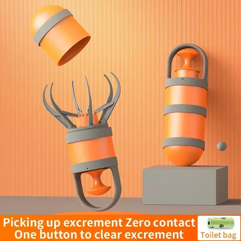 Pet Excrement Shovel Picker Zero-contact Pet Toilet Picker Walking Dog Excrement Picker Garbage Bag Dispenser Dog Accessories Oasis Select